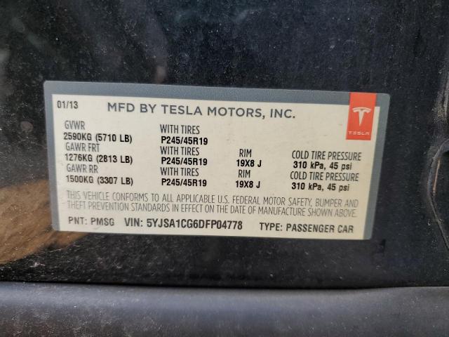 VIN 5YJSA1CG6DFP04778 2013 Tesla MODEL S no.12