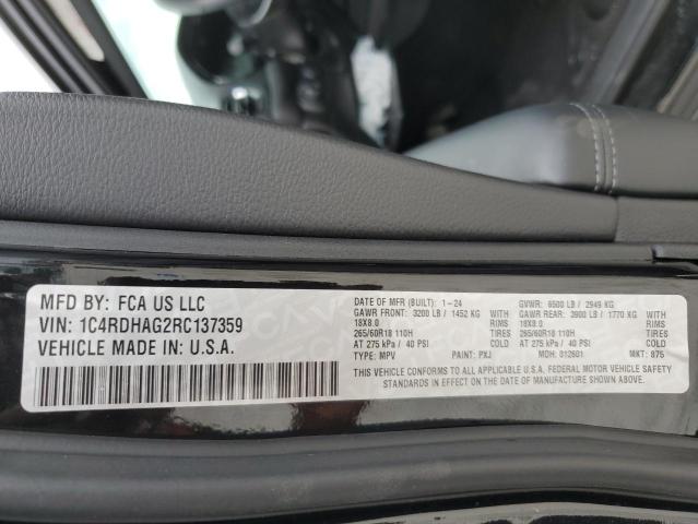 2024 DODGE DURANGO SX - 1C4RDHAG2RC137359