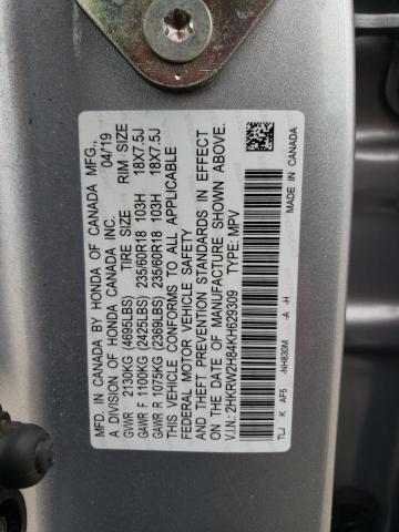 2019 HONDA CR-V EXL - 2HKRW2H84KH629309