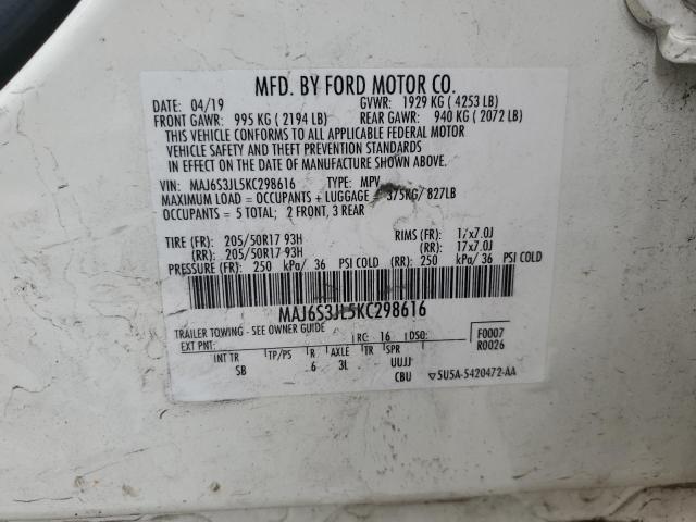 2019 FORD ECOSPORT S - MAJ6S3JL5KC298616
