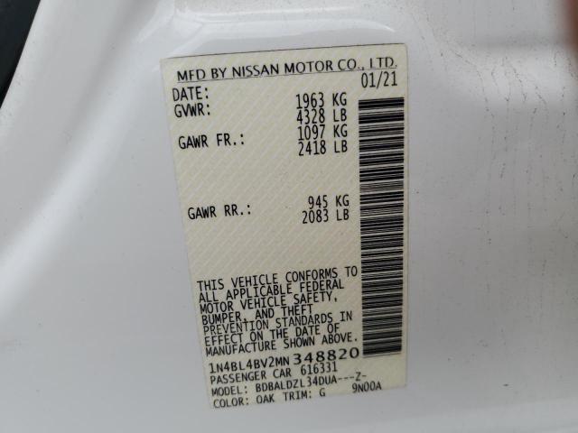 2021 NISSAN ALTIMA S - 1N4BL4BV2MN348820