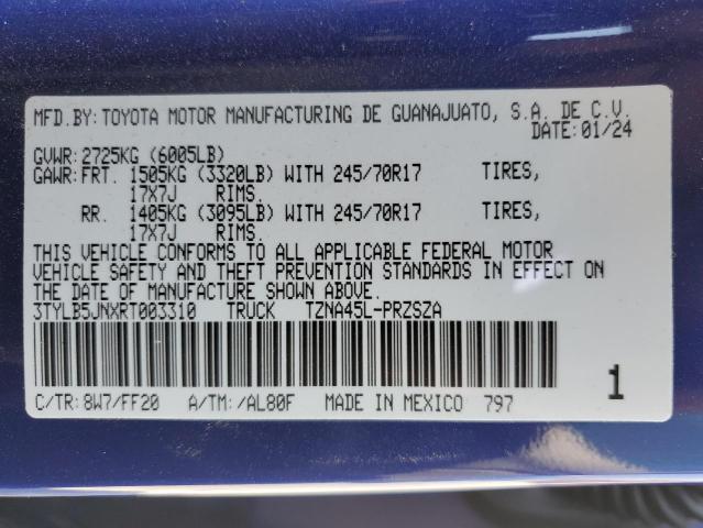 VIN 3TYLB5JNXRT003310 2024 TOYOTA TACOMA no.12