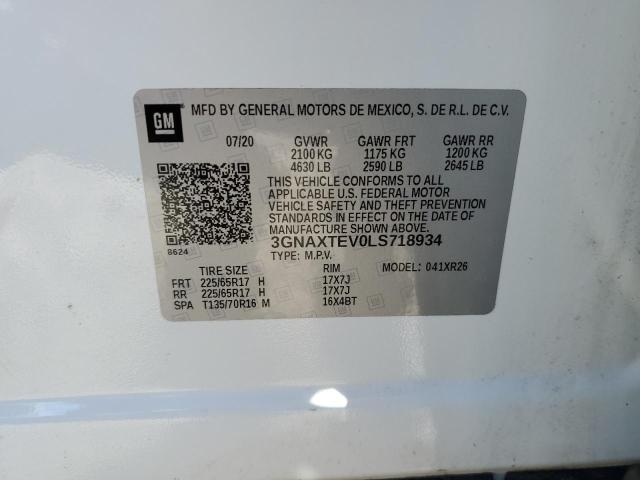 2020 CHEVROLET EQUINOX LT - 3GNAXTEV0LS718934