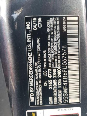 2015 MERCEDES-BENZ 300-CLASS 55SWF4KB6FU067578