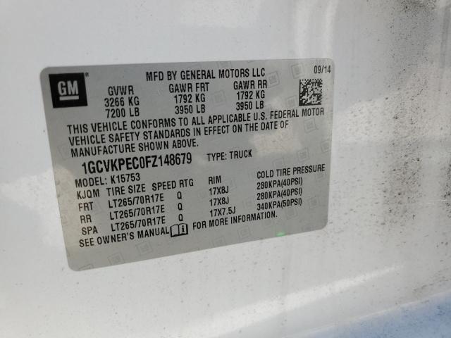 2015 CHEVROLET SILVERADO - 1GCVKPEC0FZ148679