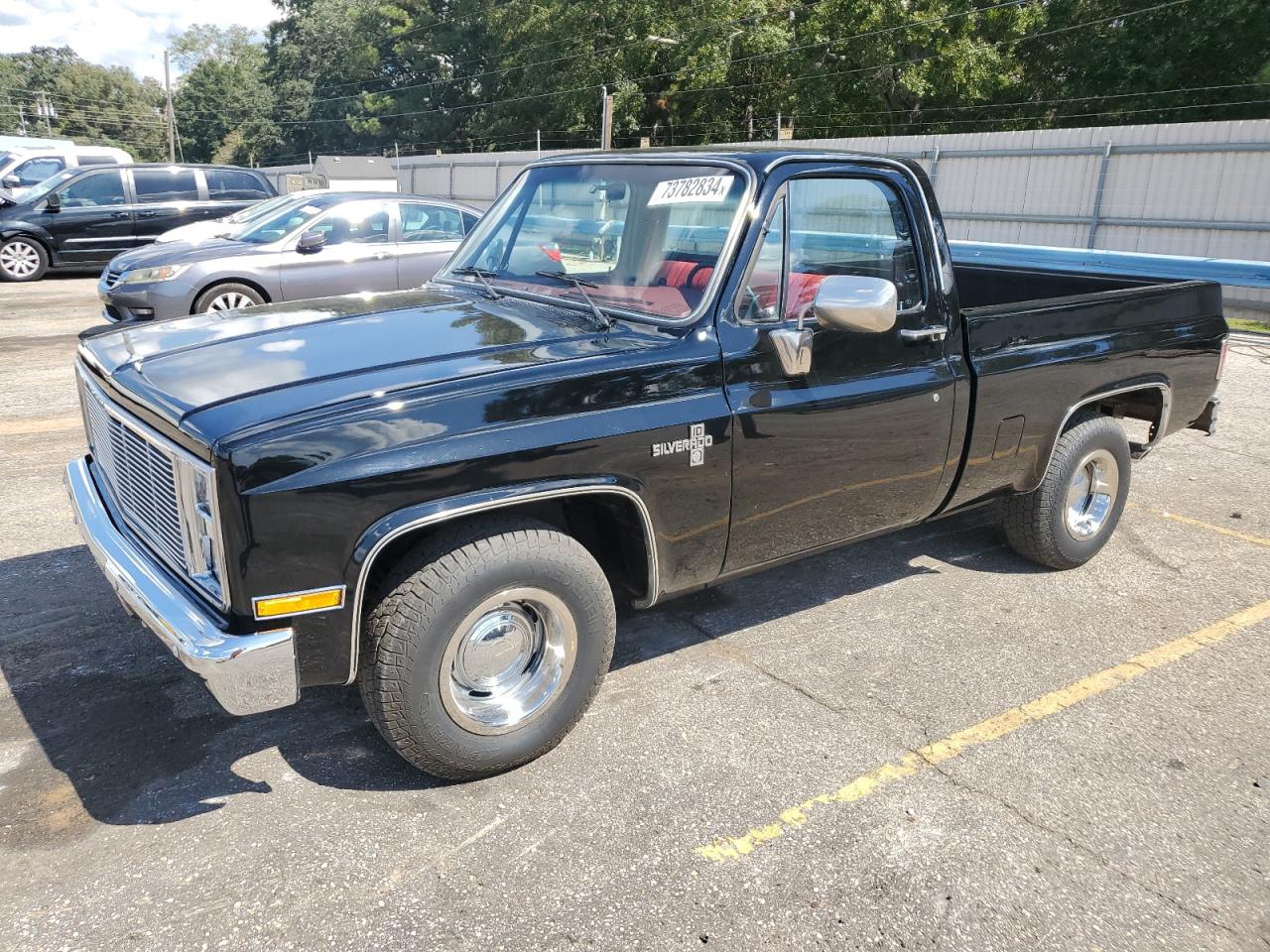 CHEVROLET C10 1986 black pickup gas 1GCDC14H0GF386702 photo #1