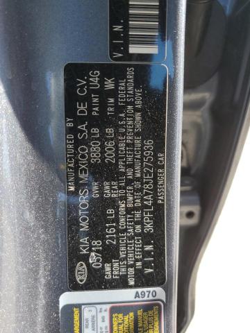 VIN 3KPFL4A78JE275936 2018 KIA Forte, LX no.13