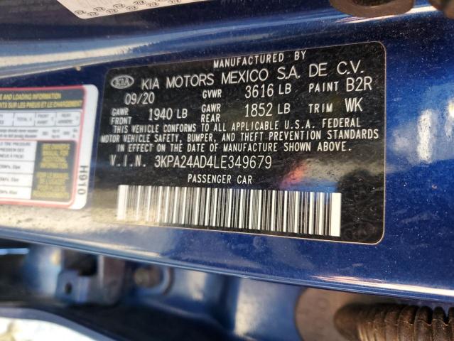 VIN 3KPA24AD4LE349679 2020 KIA Rio, LX no.13