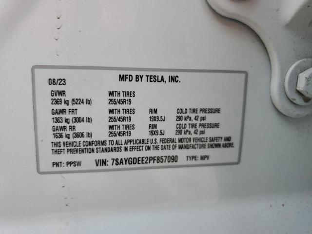 2023 TESLA MODEL Y - 7SAYGDEE2PF857090