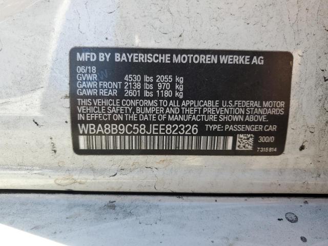 VIN WBA8B9C58JEE82326 2018 BMW 3 Series, 330 I no.12