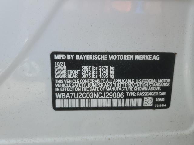 VIN WBA7U2C03NCJ29086 2022 BMW 7 Series, 750 XI no.13