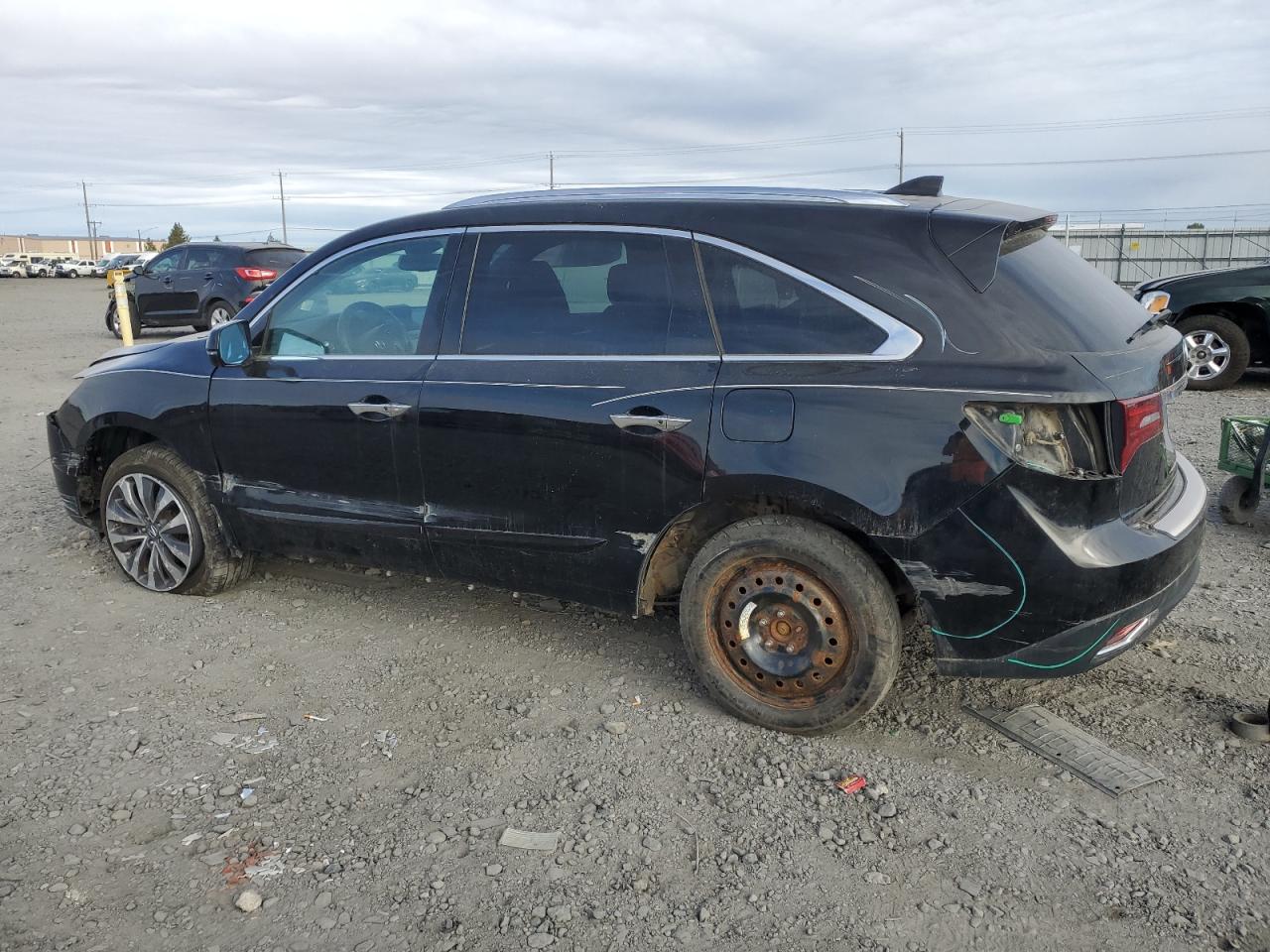 ACURA MDX TECHNO 2014 black  gas 5FRYD4H47EB002065 photo #3