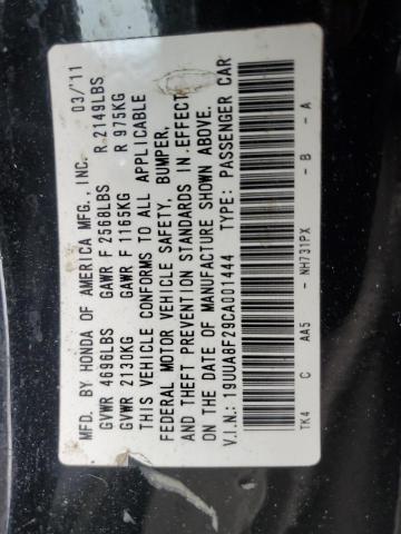 2012 ACURA TL 19UUA8F29CA001444  70447744