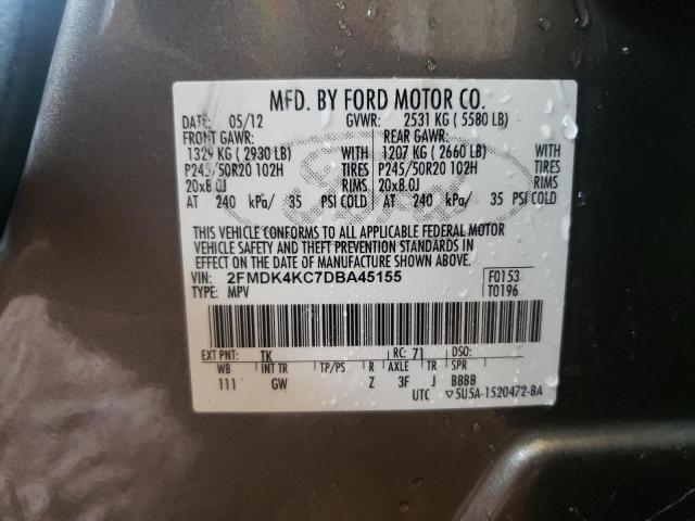 VIN 2FMDK4KC7DBA45155 2013 Ford Edge, Limited no.13