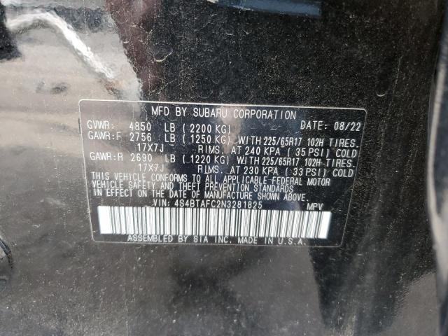 2022 SUBARU OUTBACK PR - 4S4BTAFC2N3281825