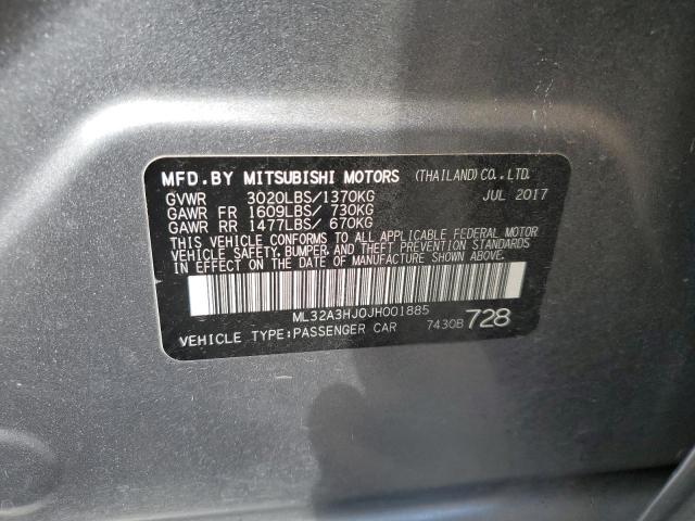 2018 MITSUBISHI MIRAGE ES - ML32A3HJ0JH001885