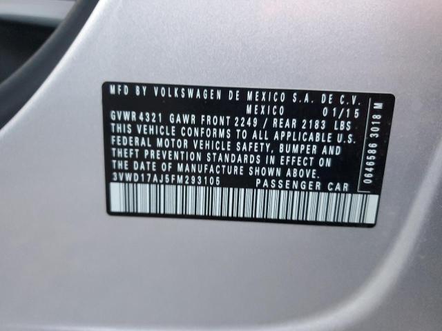 2015 VOLKSWAGEN JETTA SE - 3VWD17AJ5FM293105
