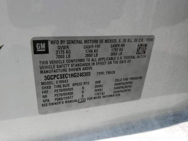 2017 CHEVROLET SILVERADO - 3GCPCSEC1HG248365