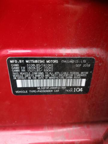 2019 MITSUBISHI MIRAGE G4 - ML32F3FJXKHF01769