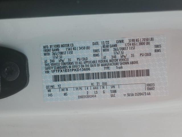 2023 FORD F150 SUPER - 1FTFX1E51PKD13606