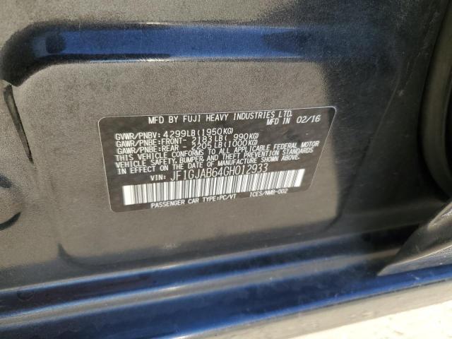 2016 SUBARU IMPREZA PR - JF1GJAB64GH012933
