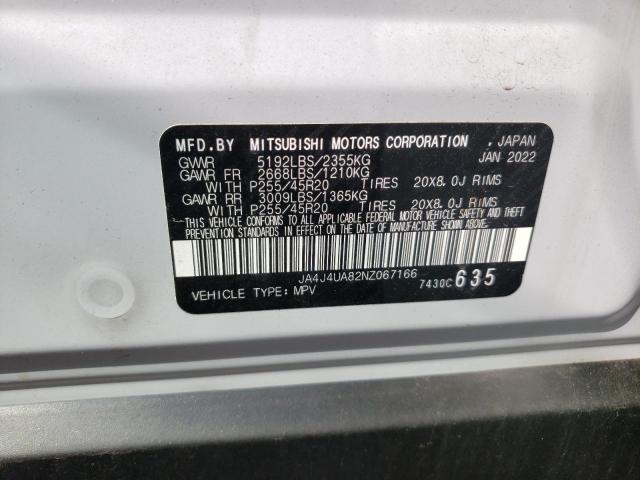 2022 MITSUBISHI OUTLANDER - JA4J4UA82NZ067166