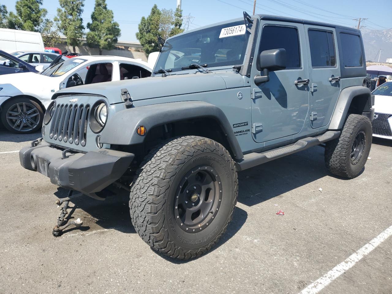 JEEP WRANGLER U 2014 gray  flexible fuel 1C4BJWDG8EL314176 photo #1