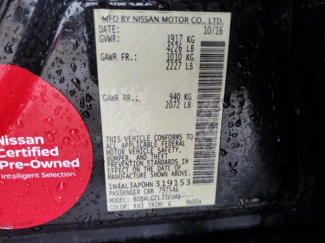 2017 NISSAN ALTIMA - 1N4AL3AP0HN319153