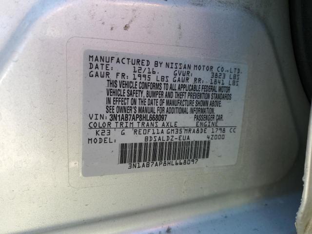 2017 NISSAN SENTRA S - 3N1AB7AP8HL668097
