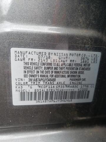 VIN 3N1AB7AP6JY346468 2018 Nissan Sentra, S no.12