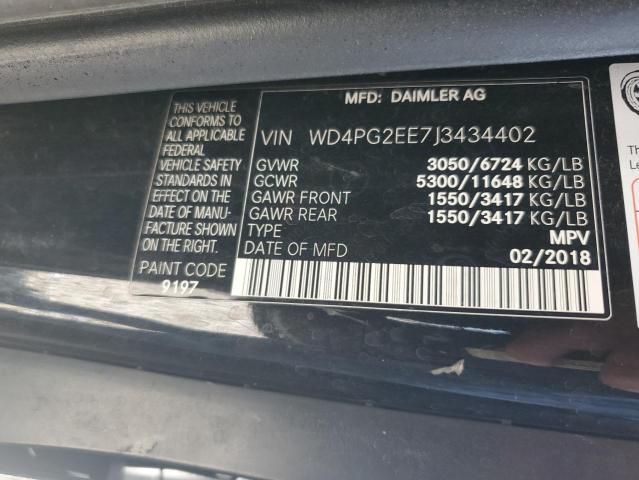 2018 MERCEDES-BENZ METRIS - WD4PG2EE7J3434402