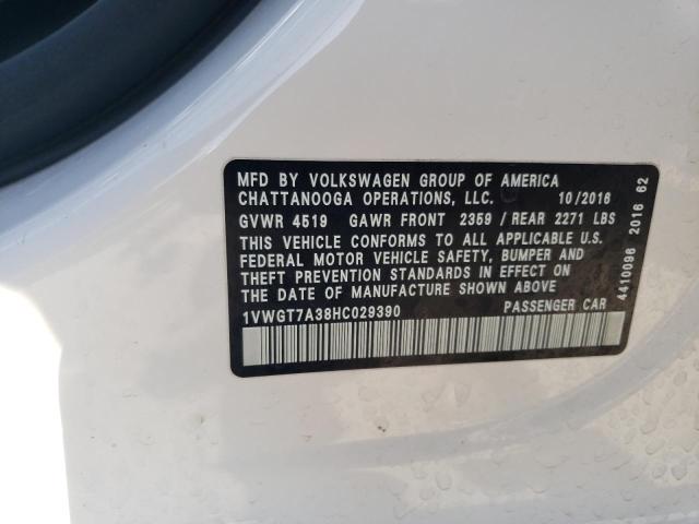 2017 VOLKSWAGEN PASSAT SE - 1VWGT7A38HC029390