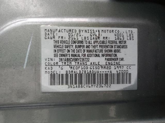 2021 NISSAN SENTRA SV - 3N1AB8CV6MY236722