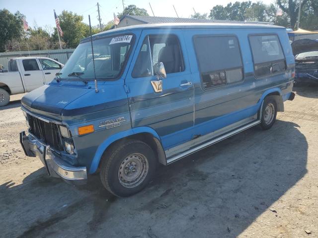 CHEVROLET SPORTVAN / 1987 blue  gas 1GBEG25K3H7136833 photo #1