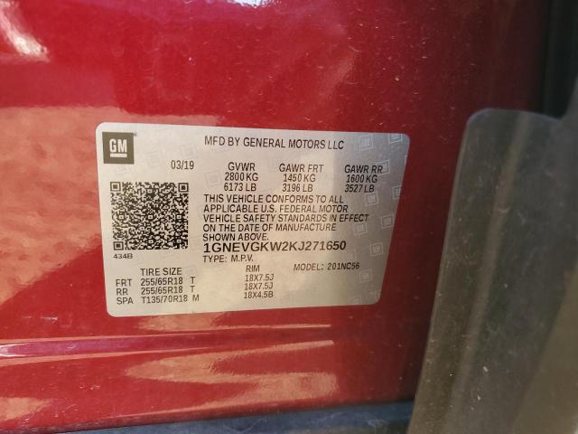 2019 CHEVROLET TRAVERSE L - 1GNEVGKW2KJ271650