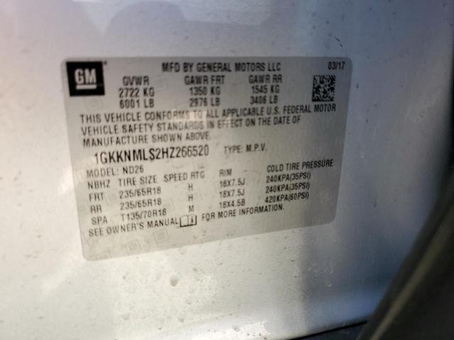 2017 GMC ACADIA SLT - 1GKKNMLS2HZ266520