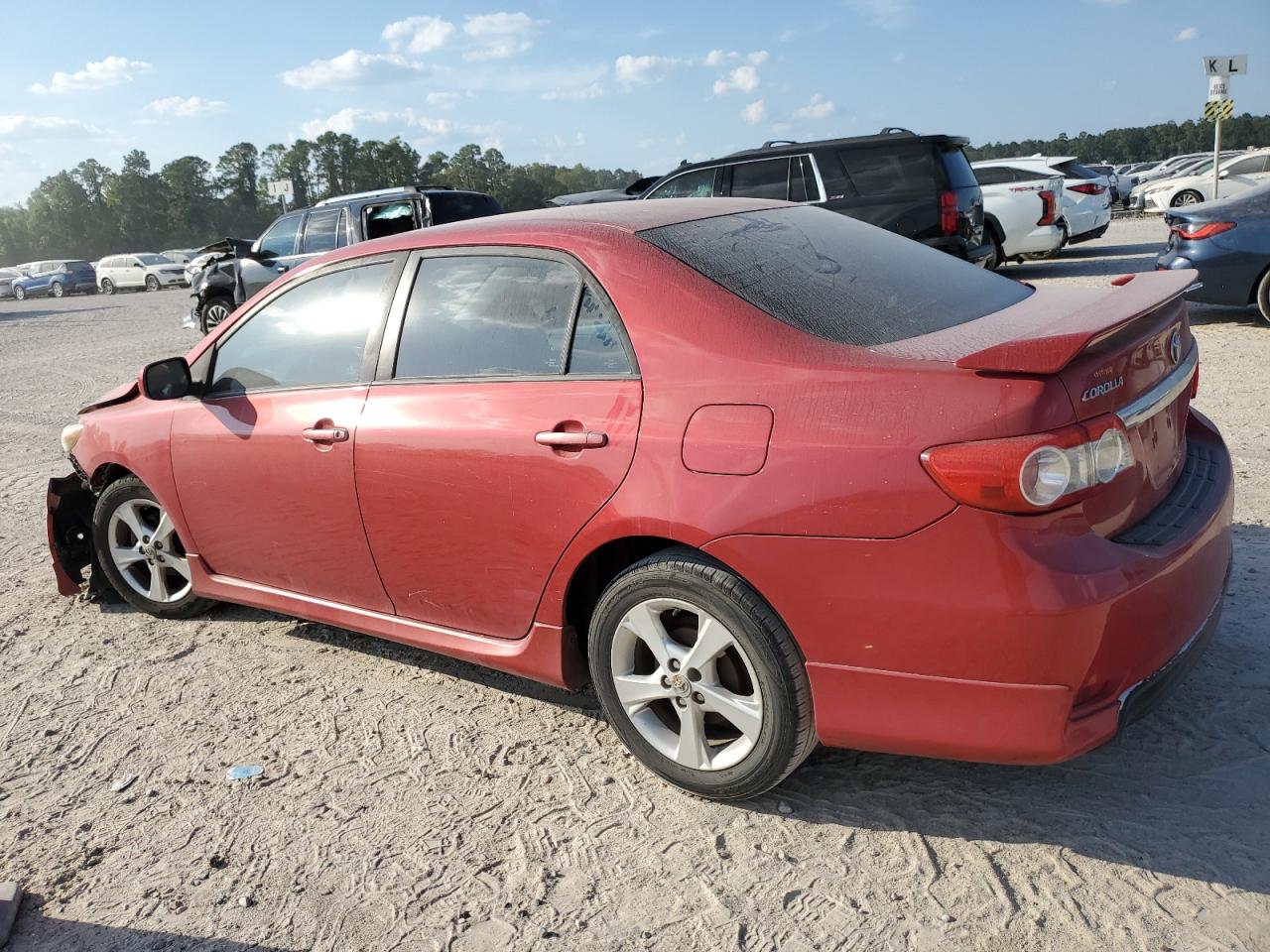 TOYOTA COROLLA BA 2012 red sedan 4d gas 5YFBU4EE7CP051806 photo #3