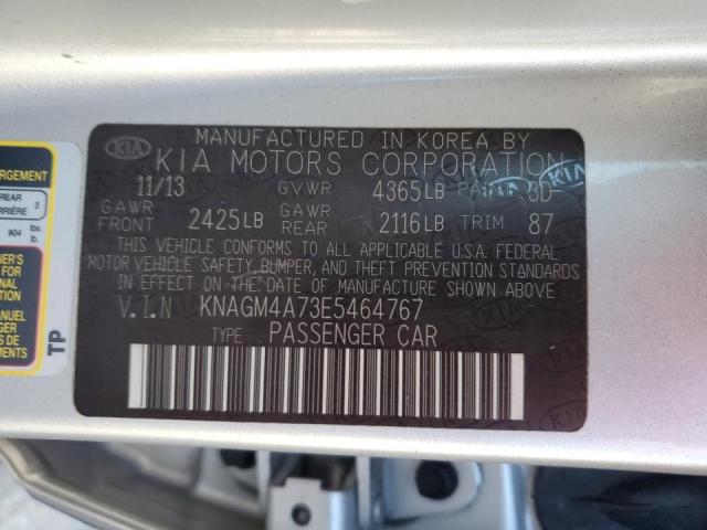 VIN KNAGM4A73E5464767 2014 KIA Optima, LX no.12