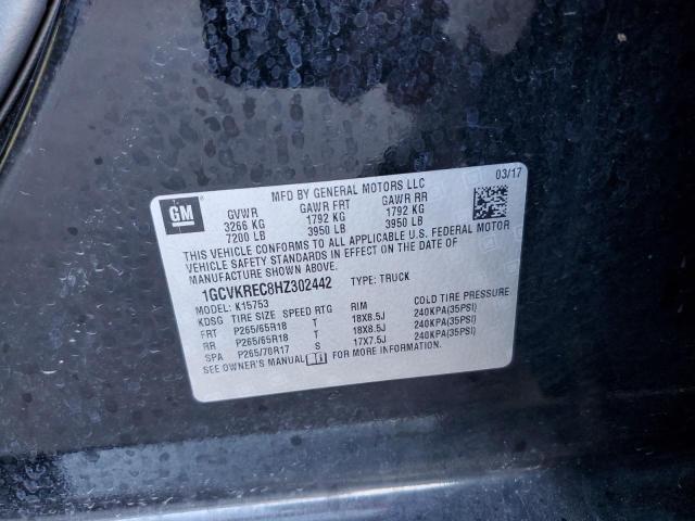 2017 CHEVROLET SILVERADO - 1GCVKREC8HZ302442