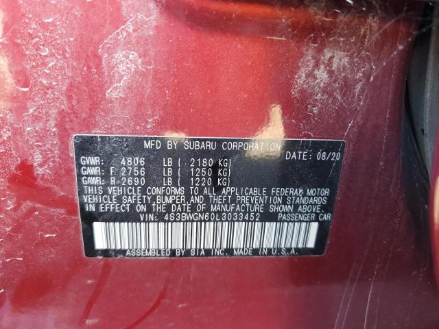 2020 SUBARU LEGACY LIM - 4S3BWGN60L3033452