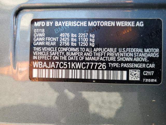 2019 BMW 530 XI - WBAJA7C51KWC77726