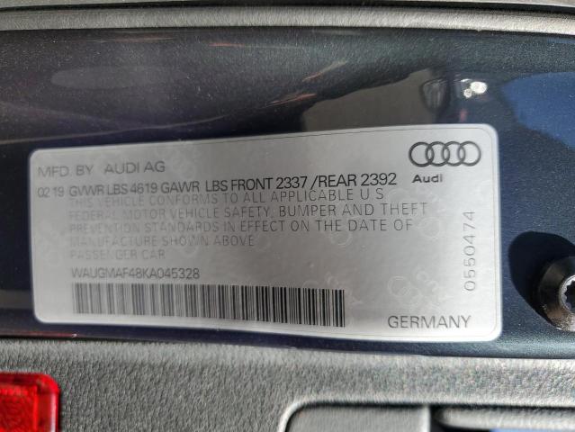 2019 AUDI A4 PREMIUM - WAUGMAF48KA045328