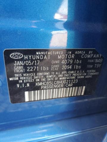 VIN KMHC85LC8HU021123 2017 Hyundai Ioniq, Limited no.12