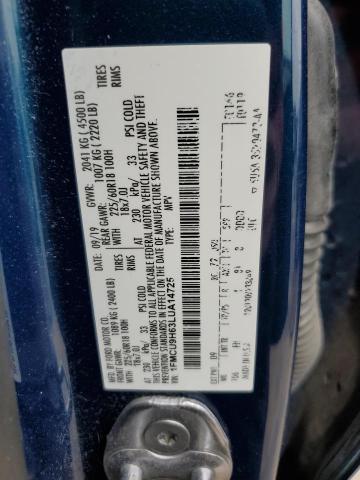 2020 FORD ESCAPE SEL - 1FMCU9H63LUA14725