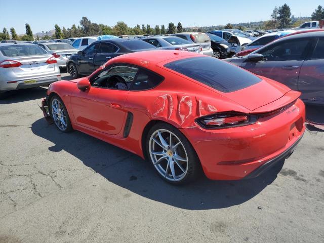 PORSCHE CAYMAN BAS 2019 red  gas WP0AA2A83KS260398 photo #3