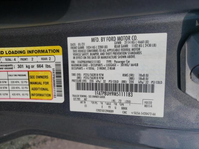 2021 FORD MUSTANG - 1FATP8UH9M5111183
