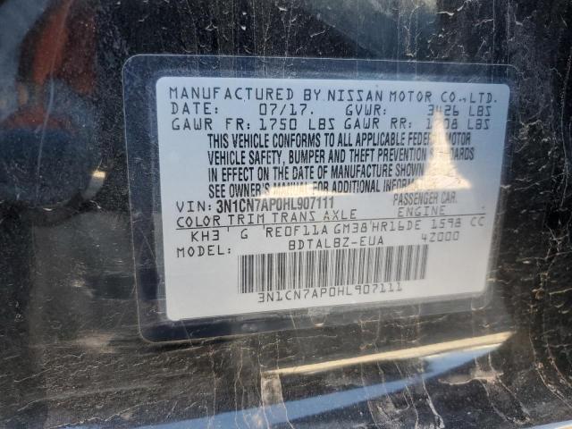2017 NISSAN VERSA S - 3N1CN7AP0HL907111