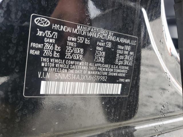2021 HYUNDAI SANTA FE S - 5NMS14AJXMH319982