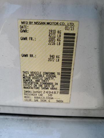 2015 NISSAN ALTIMA 2.5 - 1N4AL3AP6FC249487