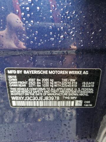 VIN WBXYJ3C30JEJ83978 2018 BMW X2 no.12